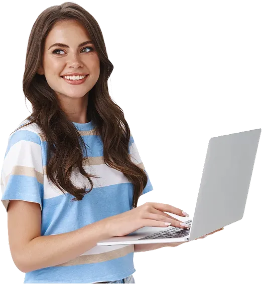 Marketing Woman with Laptop